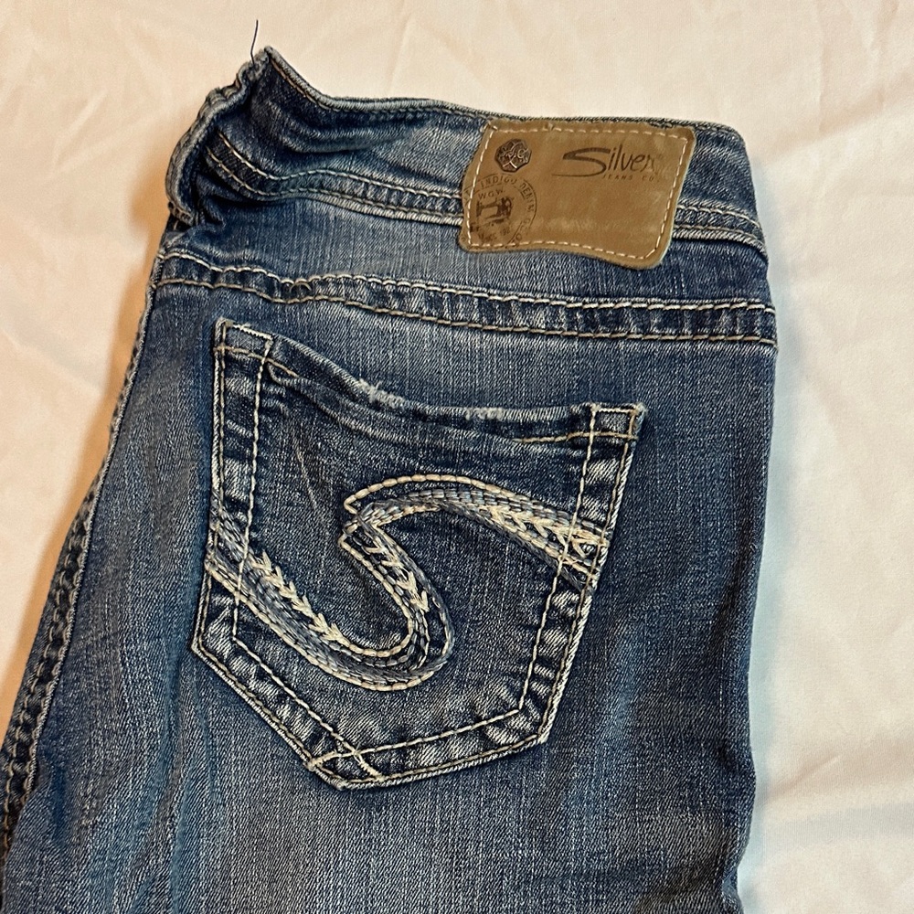 Silver Jeans Women's Denim with Tan Accents